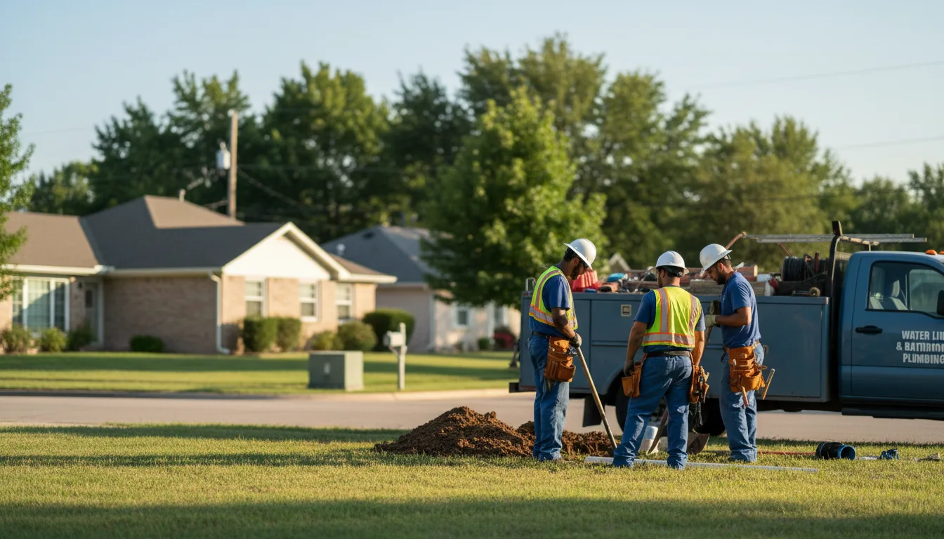 Residential water line and bathroom plumbing service in Bronte, TX